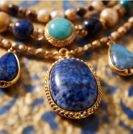 Ocean Tide Gemstone Layered Necklace