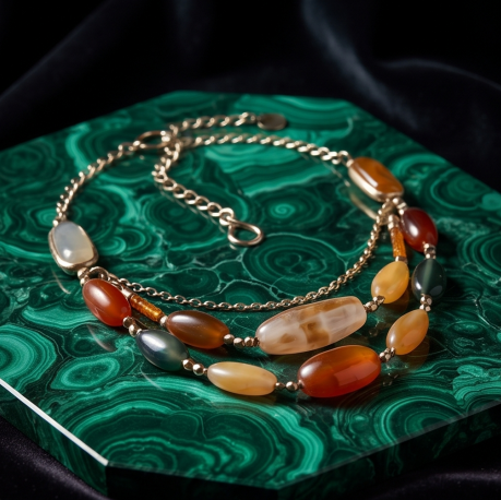 Amber Coast Natural Stone Layered Necklace