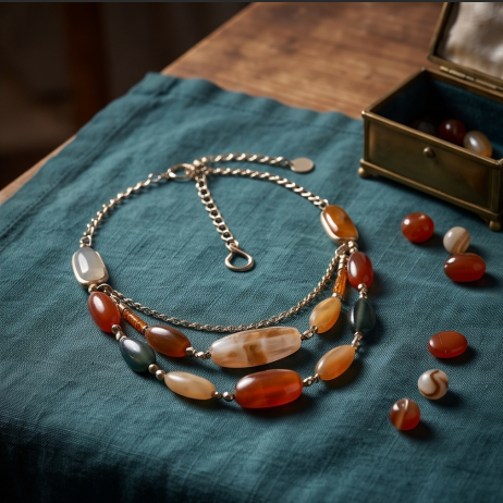 Amber Coast Natural Stone Layered Necklace