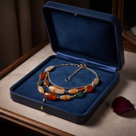 Amber Coast Natural Stone Layered Necklace