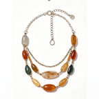 Amber Coast Natural Stone Layered Necklace