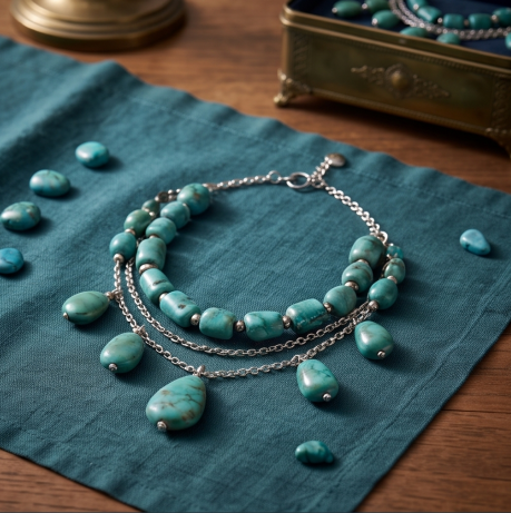 Turquoise Ocean Drop Statement Necklace