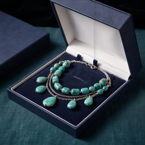 Turquoise Ocean Drop Statement Necklace