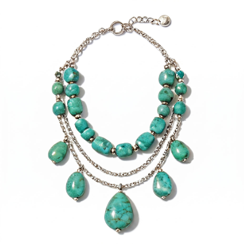 Turquoise Ocean Drop Statement Necklace
