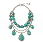 Turquoise Ocean Drop Statement Necklace