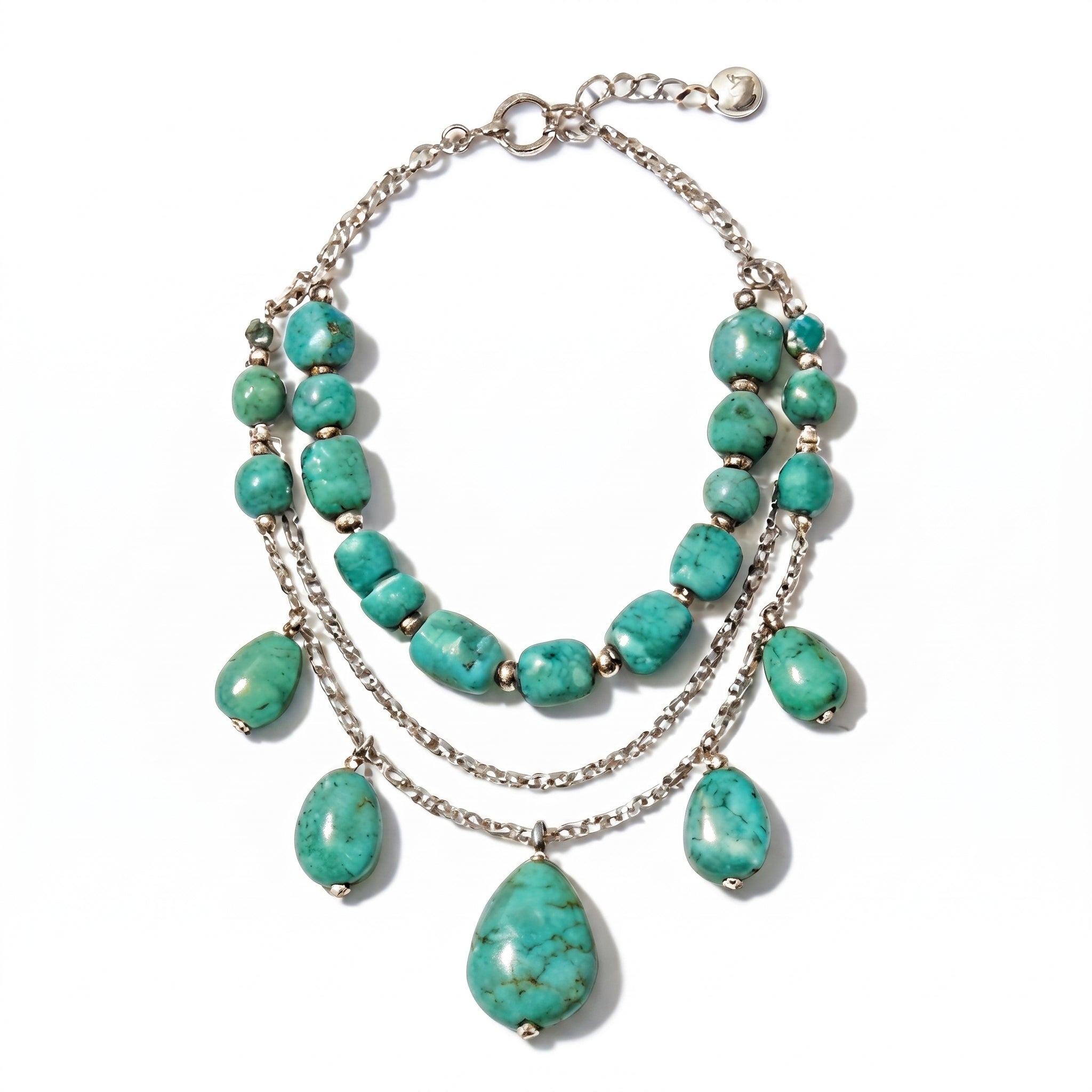 Turquoise Ocean Drop Statement Necklace