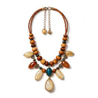 Woodland Amber Artisan Statement Necklace