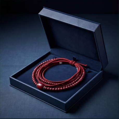 Crimson Velvet Layered Cord Necklace