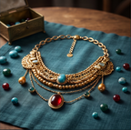 Celestial Muse Gemstone Statement Necklace