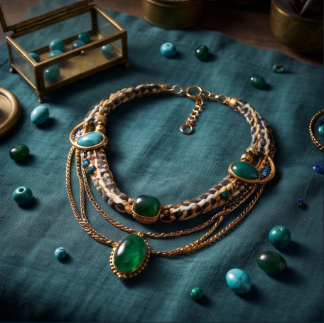 Forest Essence Emerald Layered Necklace