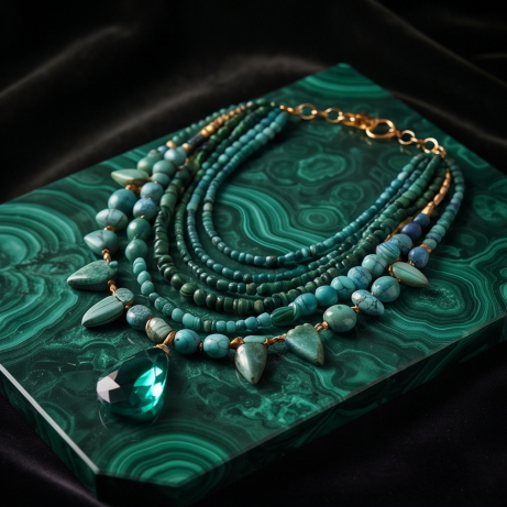 Ocean Emerald Cascade Gemstone Necklace