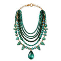 Ocean Emerald Cascade Gemstone Necklace