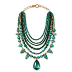 Ocean Emerald Cascade Gemstone Necklace