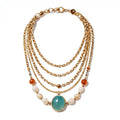 Ocean Pearl Turquoise Layered Necklace