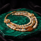 Golden Sand Pearl Layered Necklace