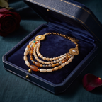 Golden Sand Pearl Layered Necklace