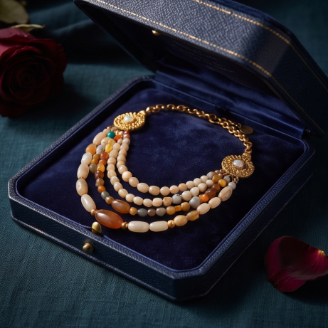 Golden Sand Pearl Layered Necklace