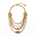 Golden Sand Pearl Layered Necklace