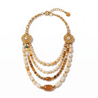 Golden Sand Pearl Layered Necklace