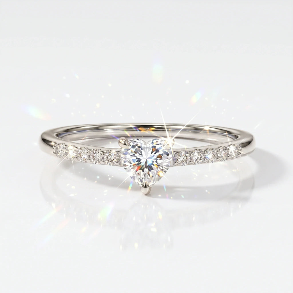 🔥 LAST DAY 90% OFF | Heart-in-Heart Moissanite Stacking Ring Set – Romantic Layered Sparkle & Versatile Two-Piece Styling