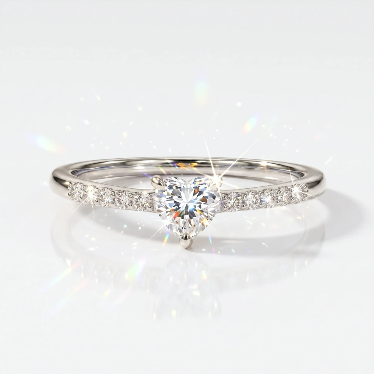 🔥 LAST DAY 90% OFF | Heart-in-Heart Moissanite Stacking Ring Set – Romantic Layered Sparkle & Versatile Two-Piece Styling