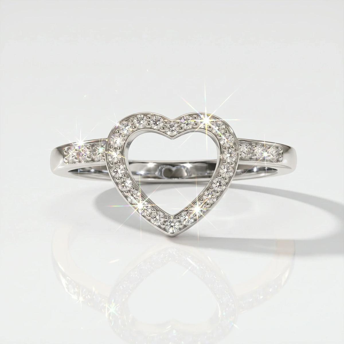🔥 LAST DAY 90% OFF | Heart-in-Heart Moissanite Stacking Ring Set – Romantic Layered Sparkle & Versatile Two-Piece Styling