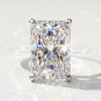 🔥 LAST DAY 90% OFF | Radiant-Cut Invisible-Line Moissanite Ring – Floating Solitaire Brilliance & Barely-There Styling