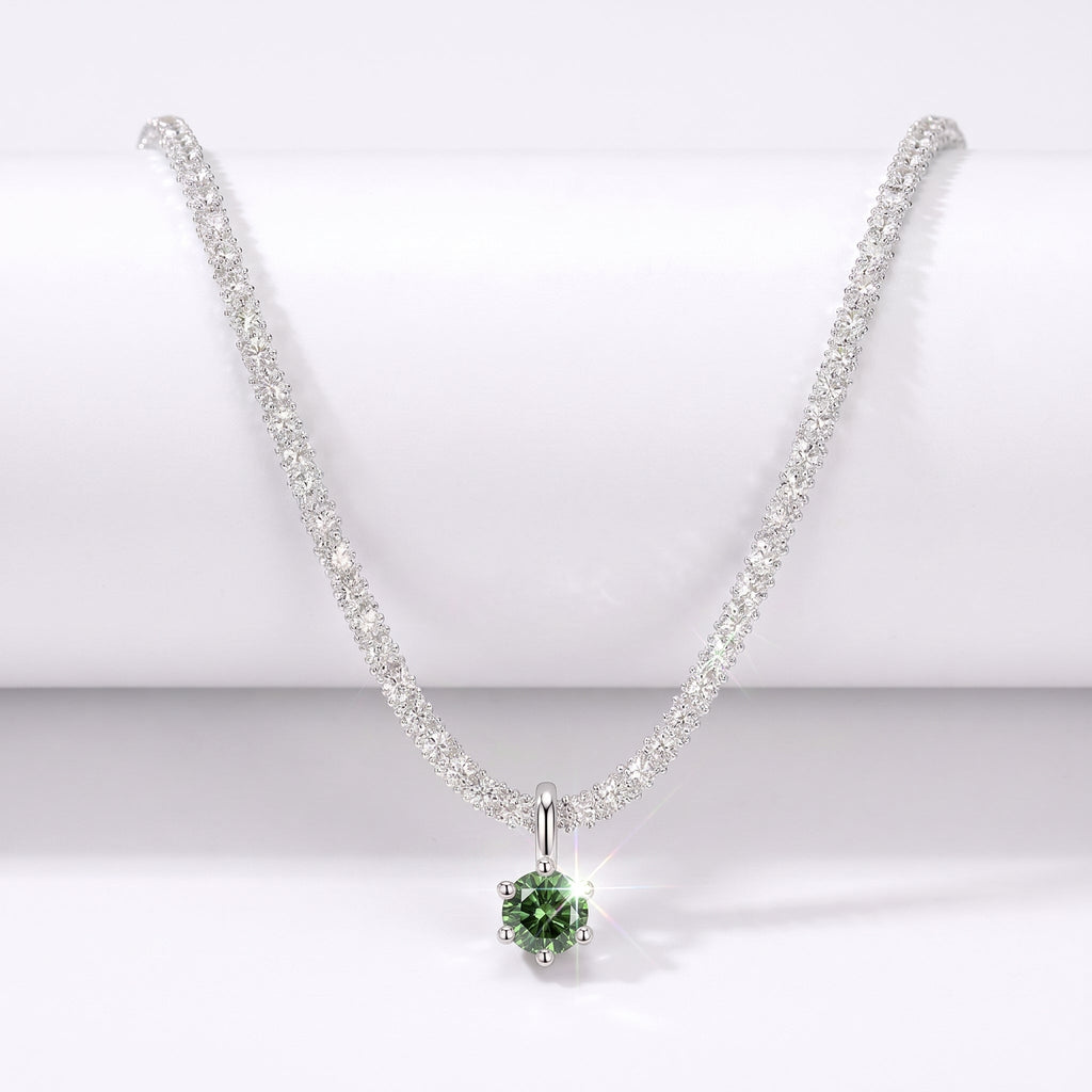 🔥 LAST DAY 90% OFF | Water-Ripple Moissanite Pendant Necklace – Continuous Shimmer & Elegant Everyday Styling