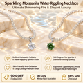 🔥 LAST DAY 90% OFF | Water-Ripple Moissanite Pendant Necklace – Continuous Shimmer & Elegant Everyday Styling